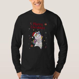 Camiseta Unicorn Natal Neve Inverno Animais Unicórnios