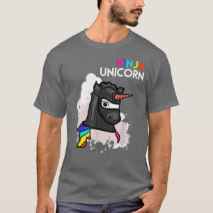 Camiseta Unicorn Ninja Engraçado Artes Marciais Legal Comba