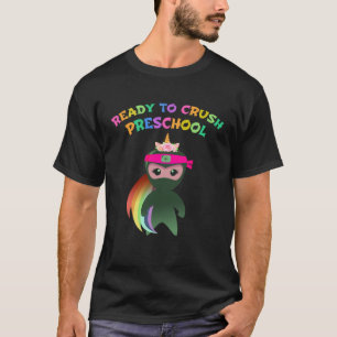Camiseta Unicorn Ninja Girl READY to CRUSH PRESCHOOL Kids T