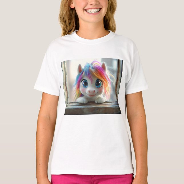 Camiseta Unicorn no Quadro de Janelas (Frente)