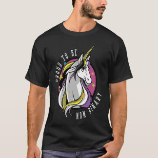Camiseta Unicorn Nonbinary Pride Enby Genderqueer Non Binar