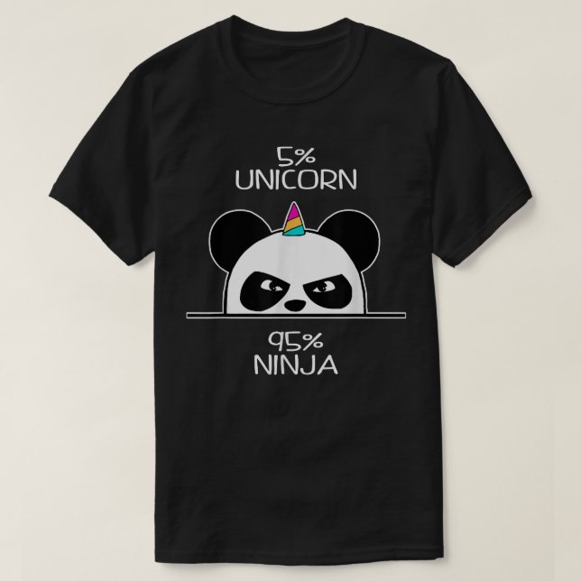 Camiseta Unicorn Panda Ninja Bear Cat Karate  (Frente do Design)
