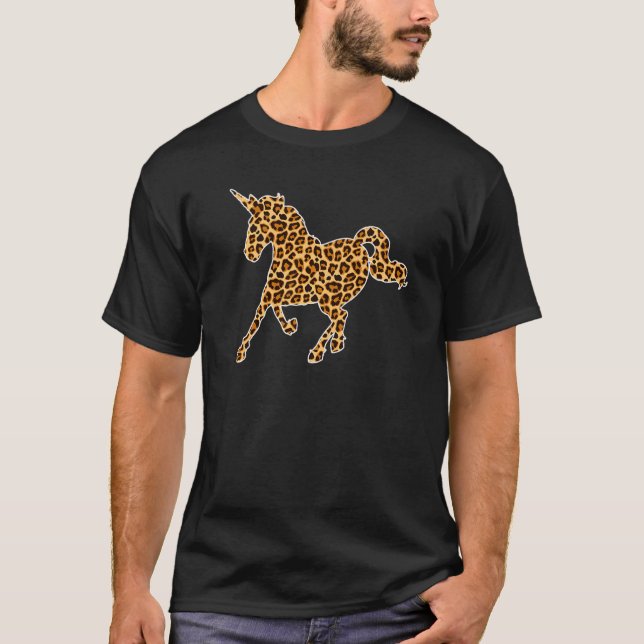 Camiseta Unicorn Pet Animal Print Leopard Girls For H (Frente)