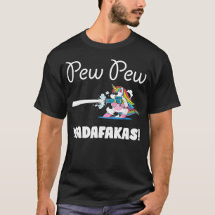 Camiseta Unicorn PewPew Madafakas Unicorn Crazy Pew dabb