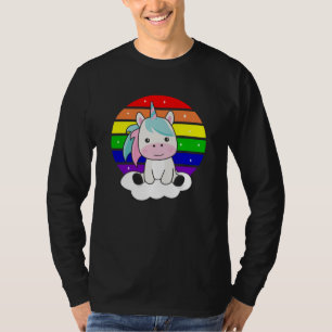 Camiseta Unicorn Rainbow Glitter Kawaii Unicorns Colorido