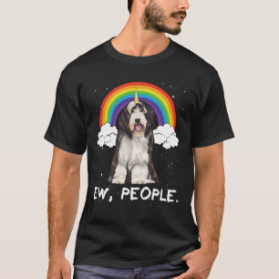 Camiseta Unicorn Rainbow Magic Bearded Collie