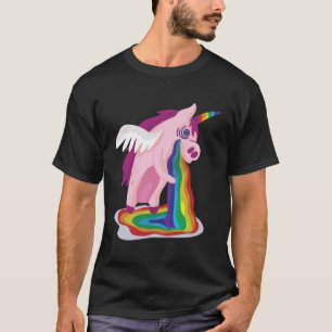 Camiseta Unicorn Rainbow Vomit