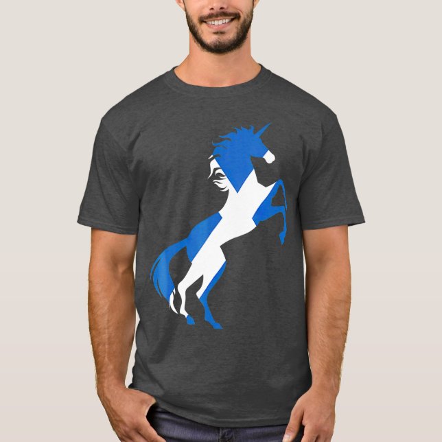 Camiseta Unicorn Scotland Flag Magical Unicorn Scottish (Frente)