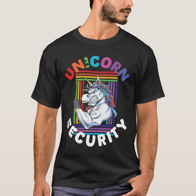 Camiseta Unicorn Security Funny Halloween (Frente)