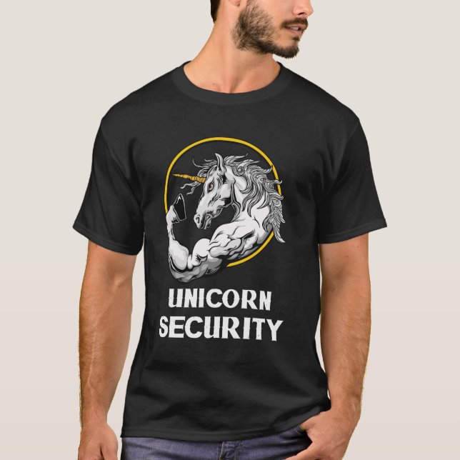 Camiseta Unicorn Security I Funny Unicorn I Muscular (Frente)