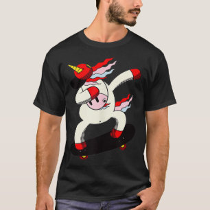 Camiseta Unicorn Skateboard Dabbing Skater Roll Festa S