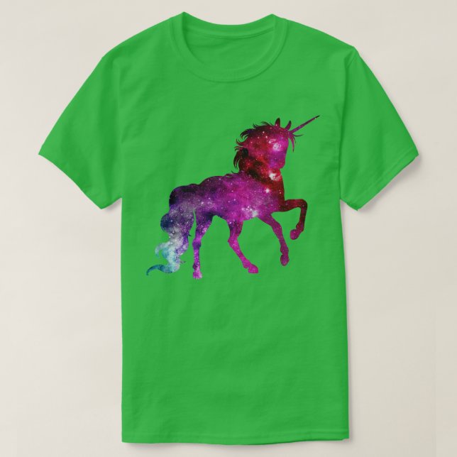 Camiseta Unicorn Sparkle Space Galaxy (4) (Frente do Design)