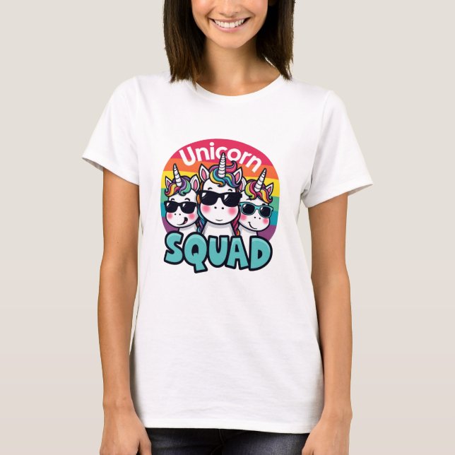 Camiseta Unicorn Squad Einhorn Einhörner Regenbogen (Frente)
