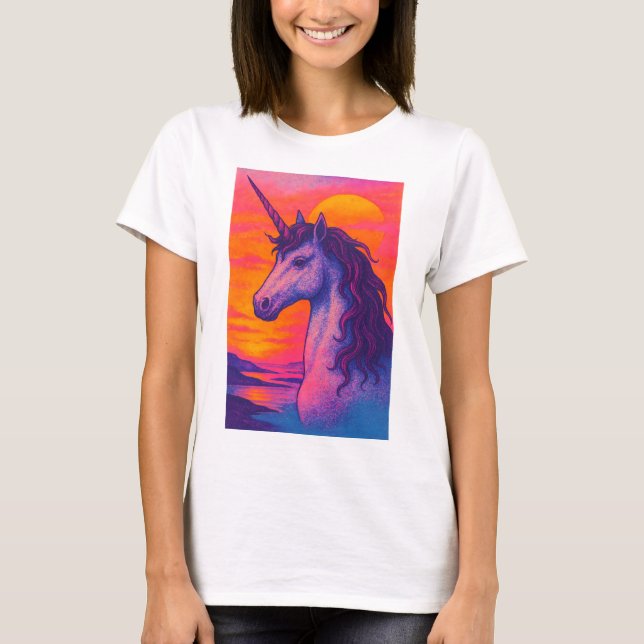 Camiseta Unicorn Sunset Vibes (Frente)