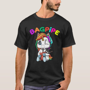 Camiseta Unicorn tocando Bagpipe Bagpipe Music