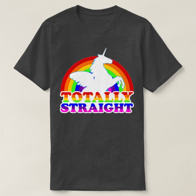 CAMISETA UNICORN TOTALMENTE HETERO (Frente do Design)