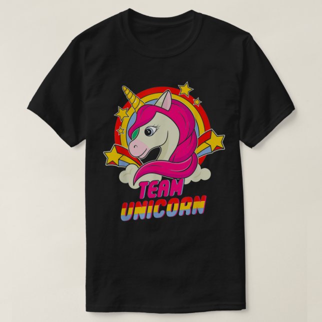 Camiseta Unicorn Tshirt Pony Girly Birthday Girls (Frente do Design)