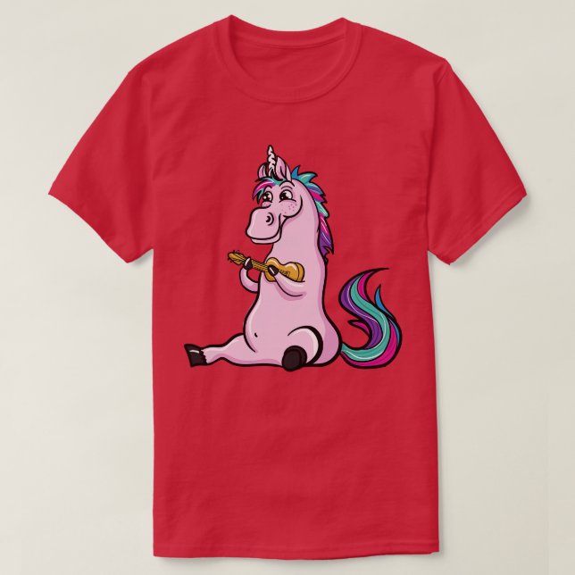Camiseta Unicorn Ukulele (Frente do Design)