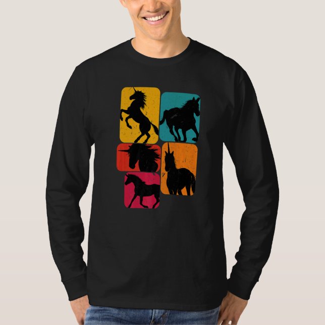 Camiseta Unicorn unicorns Retro (Frente)