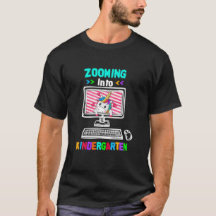 Camiseta Unicorn Virtual Back To School Zooming In Kinder