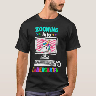 Camiseta Unicorn Virtual Back to School Zooming In Kinder