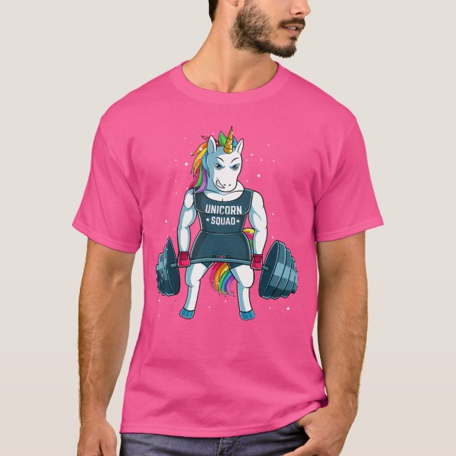 Camiseta Unicorn Weightlifting Shirt Women Funny Workout Gy (Frente)