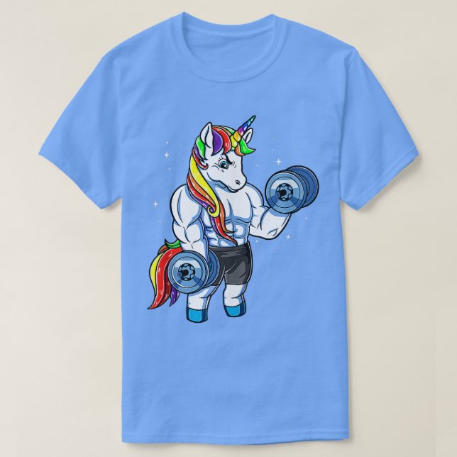 Camiseta Unicorn Weising Rainbow Unicorn Gym Women (Frente do Design)