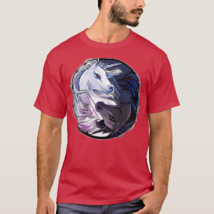Camiseta Unicorn Yin Yang Funny Yoga Unicorns Men Women