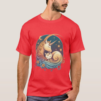 Camiseta UnicornCat Amor Mostre seu amor por unicórnios e a