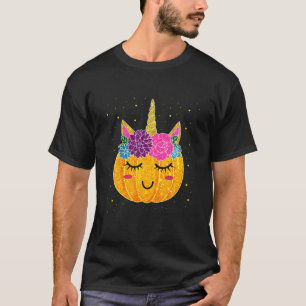 Camiseta Unicorne Face Pumpkin Halloween Costume Engraçado