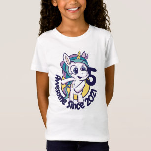 CAMISETA UNICÓRNEO DE ANIVERSÁRIO FOFO PERSONALIZADO CARTA