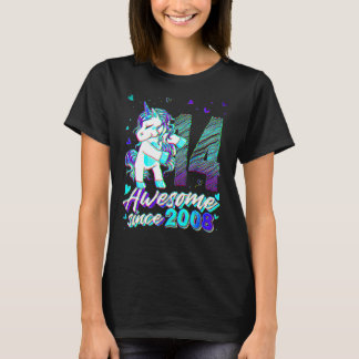 Camiseta Unicórnio 14 de Aniversário Com 14 Anos Unico