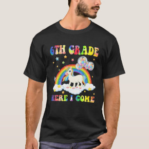 Camiseta Unicórnio 6 Aqui Volto Para O Estudo Escolar
