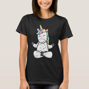 Camiseta Unicórnio Aflito Ioga Meditação Relaxante Unicórni