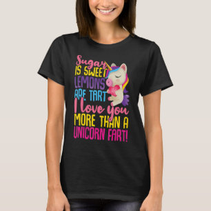 Camiseta Unicórnio arco-íris Eu te amo mais do que um unicó