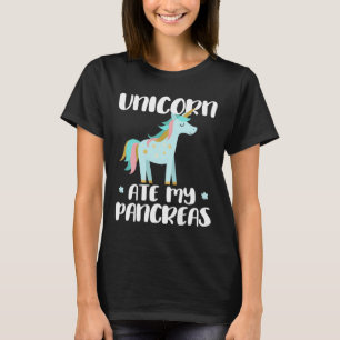 Camiseta Unicórnio Ate My Pancreas - Unicórnio Cinto Diabét