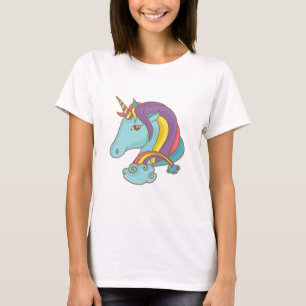 Camiseta Unicórnio Azul Bonito