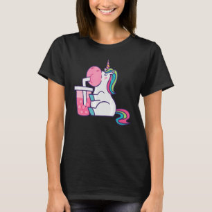 Camiseta Unicórnio Bonito Com Chá Boba Bubble
