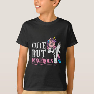 Camiseta Unicórnio Bonito Mas Perigoso Karate Taekwondo Gir