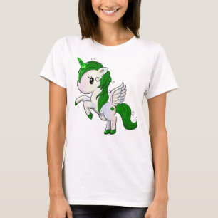 Camiseta Unicórnio bonito Pegasus do dia de St Patrick dos