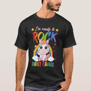 Camiseta Unicórnio Bonito Preparado Para Balançar Dia Da ru