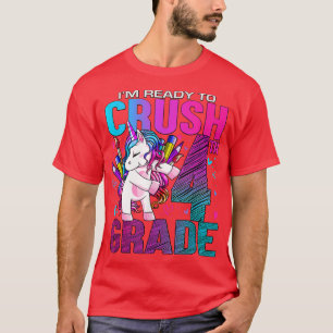Camiseta Unicórnio Bonito Pronto para Esmagar De Volta Para