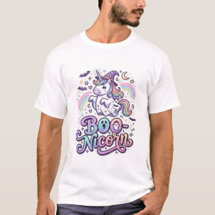 Camiseta Unicórnio Boo-nicórnio Vetor Premium Design de Vet