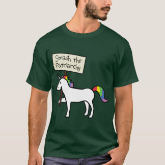 Camiseta Unicórnio Branco Relacionado ao Esmagamento do Pat