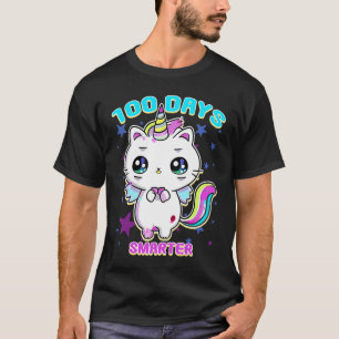 Camiseta Unicórnio Caticórnio Mágico de Aprendizado 100 Dia