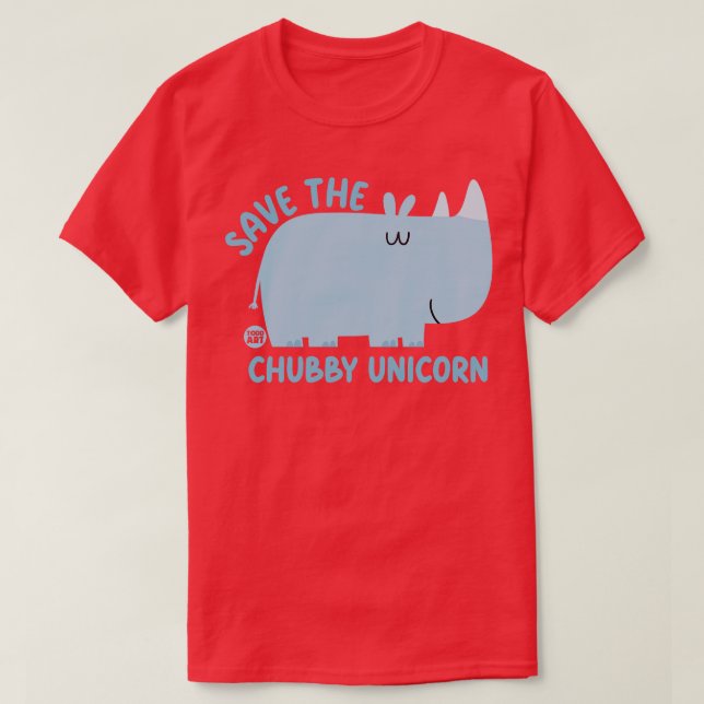 Camiseta unicórnio chubby (Frente do Design)