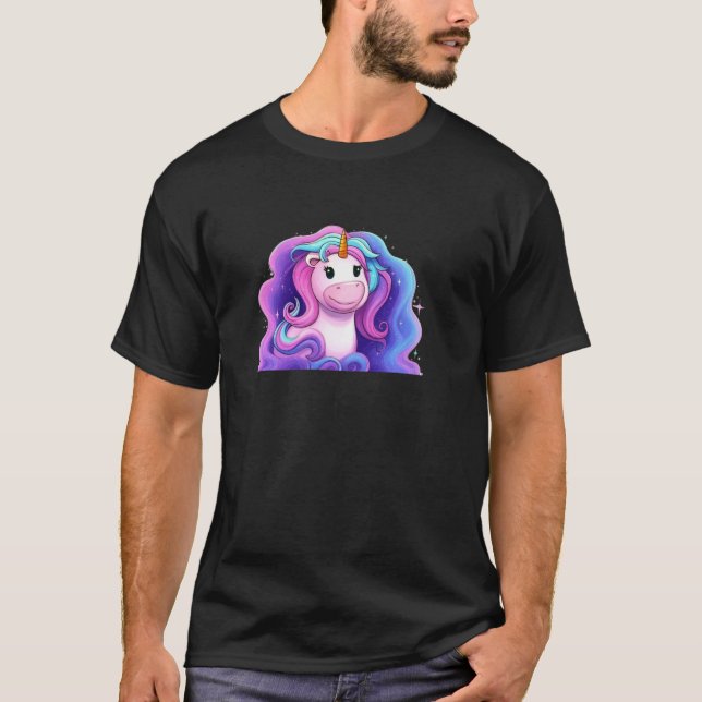 Camiseta Unicórnio Colorido (Frente)