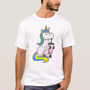 Camiseta Unicórnio com Chá de Bolhas