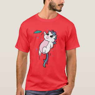 Camiseta Unicórnio com Frisbee fabuloso Criatura Esporte me