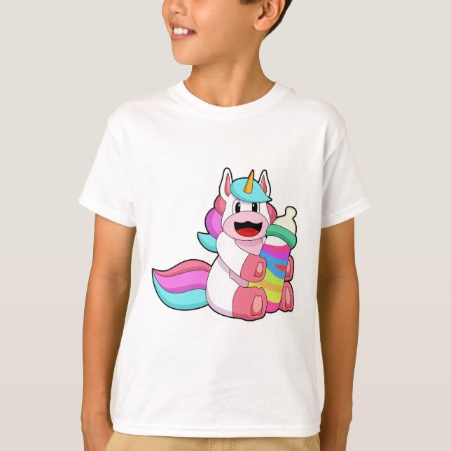 Camiseta Unicórnio com garrafa Bebê.PNG (Frente)